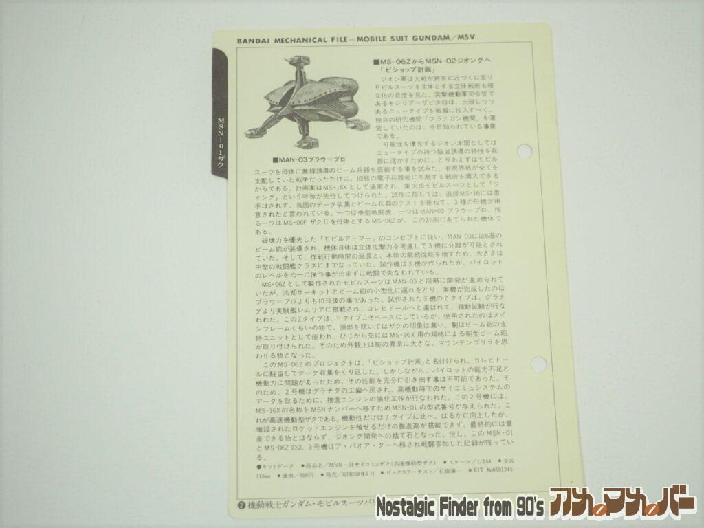 1/144 高速機動型ザク メカニックファイル02