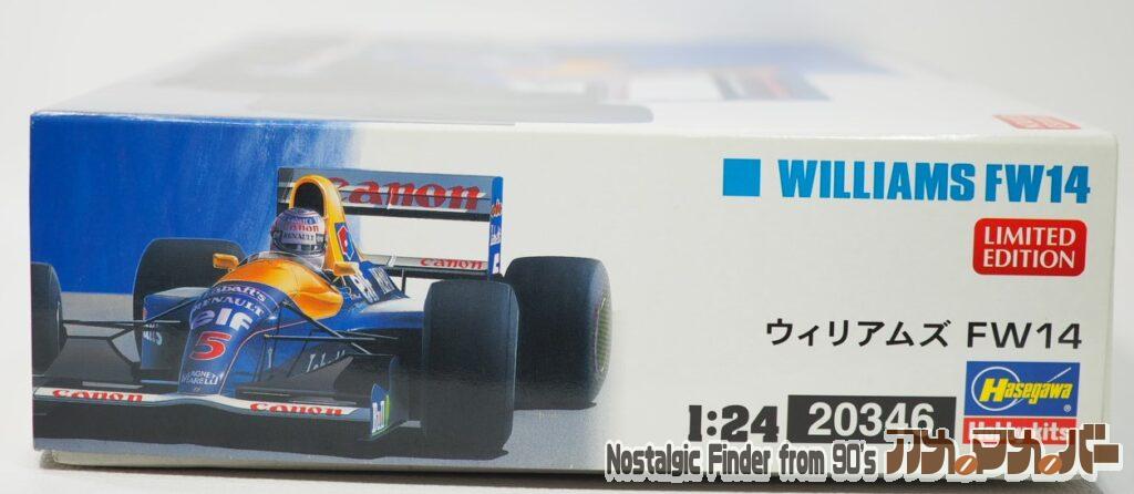 1/24 ウィリアムズ FW14 箱 正面