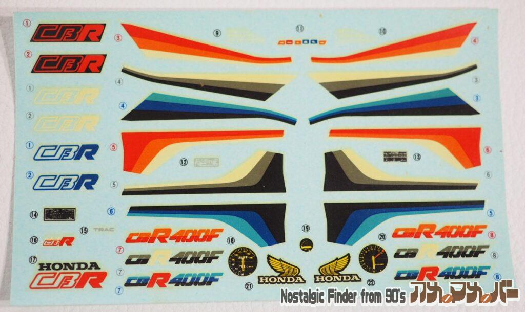 1/12 ホンダ CBR400F デカール