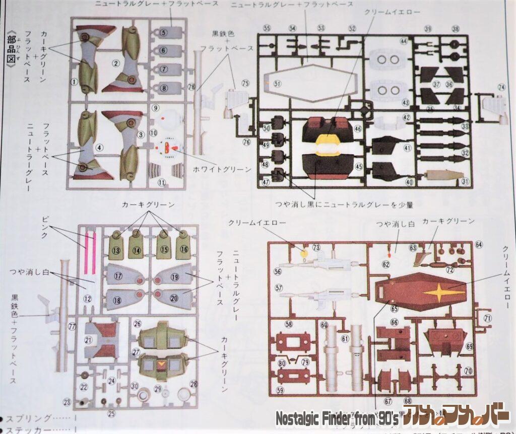 1/100 リアルタイプ ガンダム 部品図
