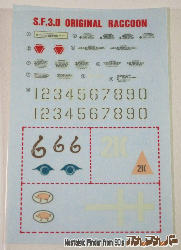 1/20 ラクーン デカール