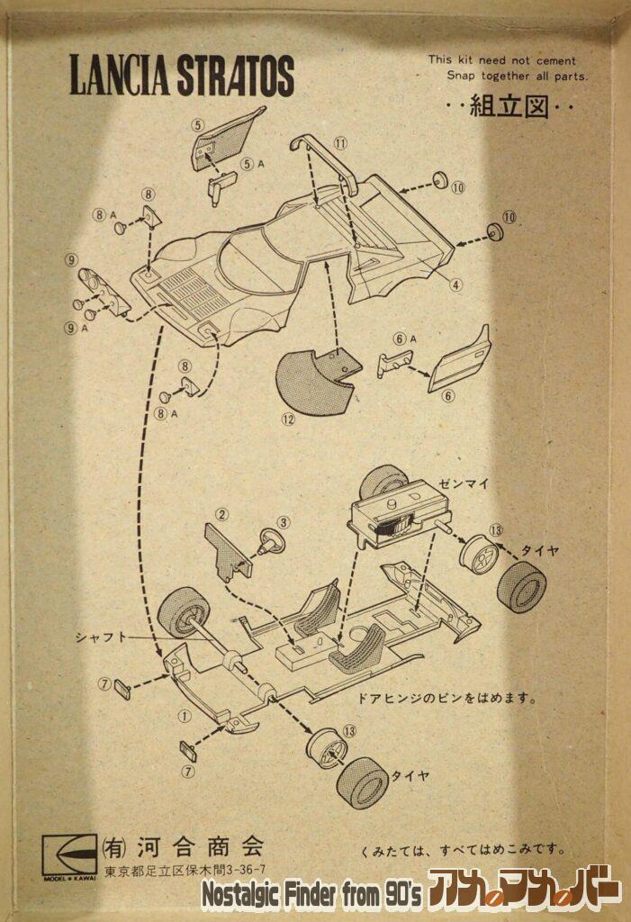 1/38 ランチア ストラトス HF 箱裏 説明書