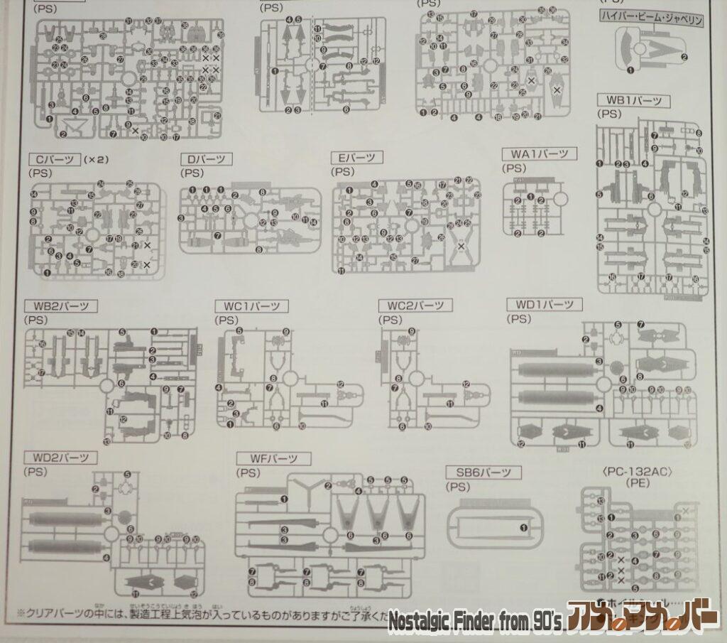 HG フルアーマーユニコーンガンダム 部品図