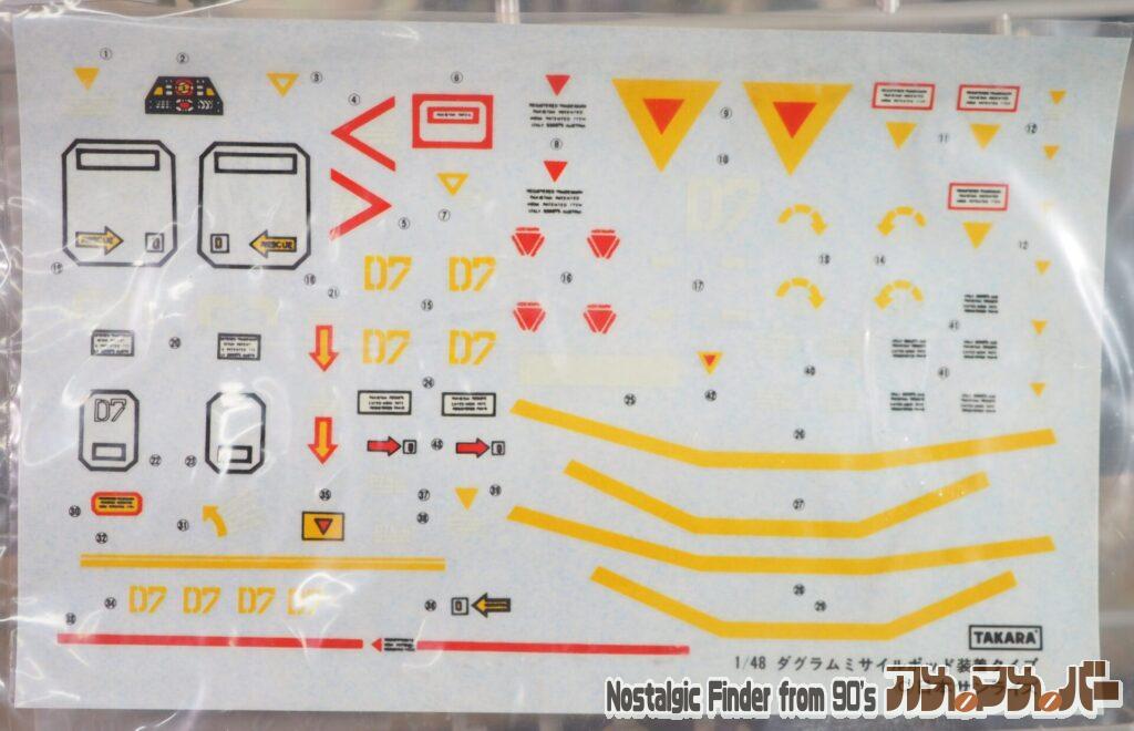 タカラ 1/48 ヤクトダグラム デカール
