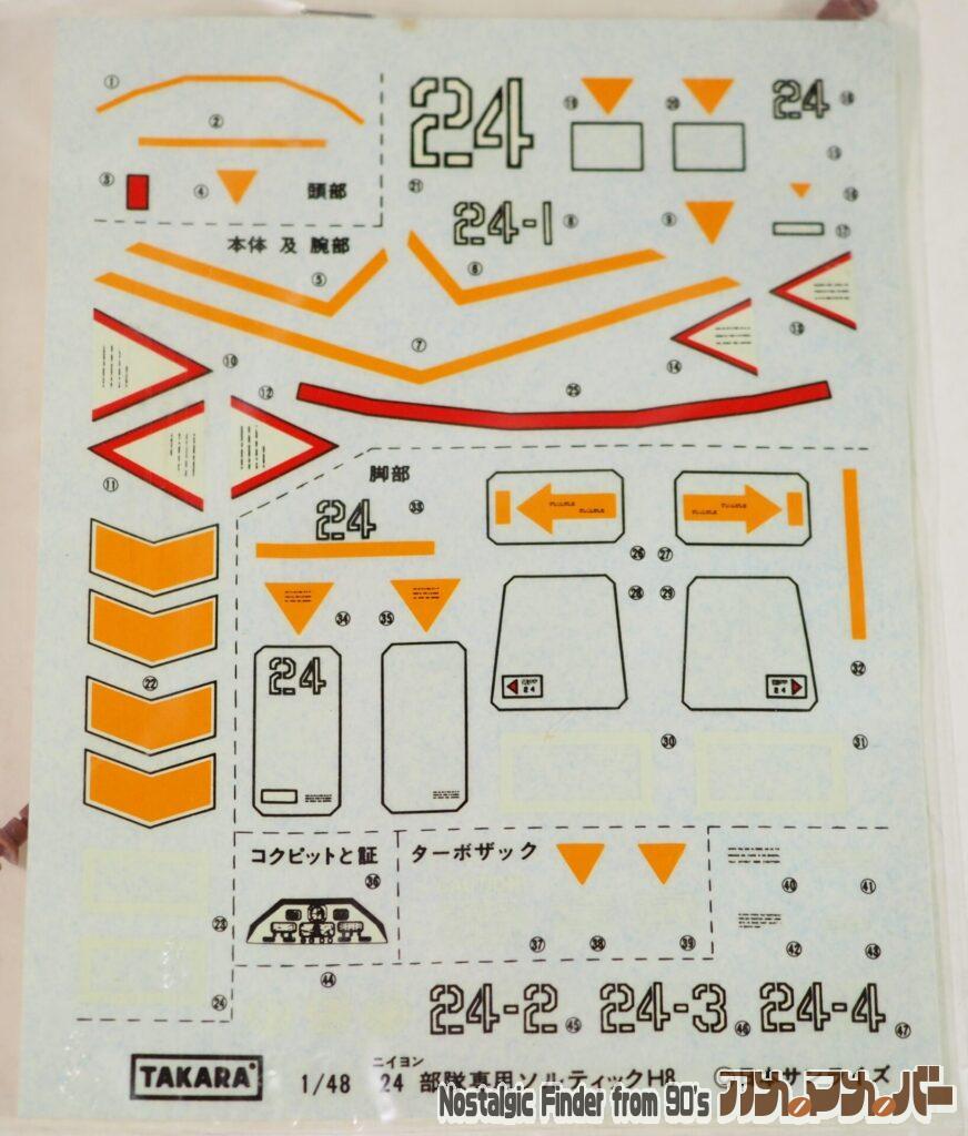 タカラ 1/48 24部隊専用 ソルティック デカール
