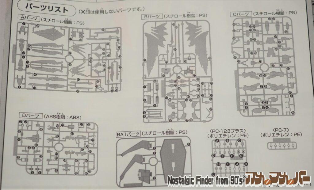 HG 1/144 デスティニーガンダム 部品図