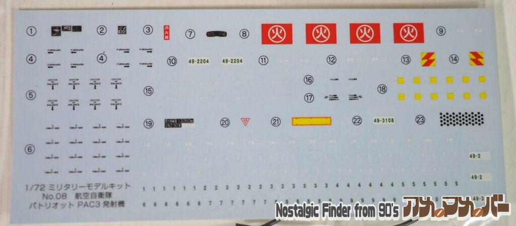 1/72 パトリオット PAC3発射機 デカール