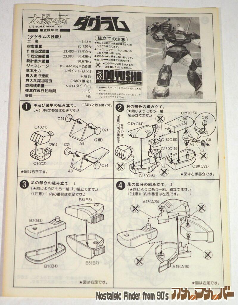 童友社 1/72 ダグラム 説明書01