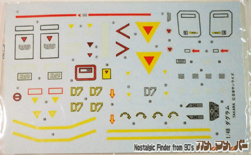タカラ 1/48 ダグラム デカール