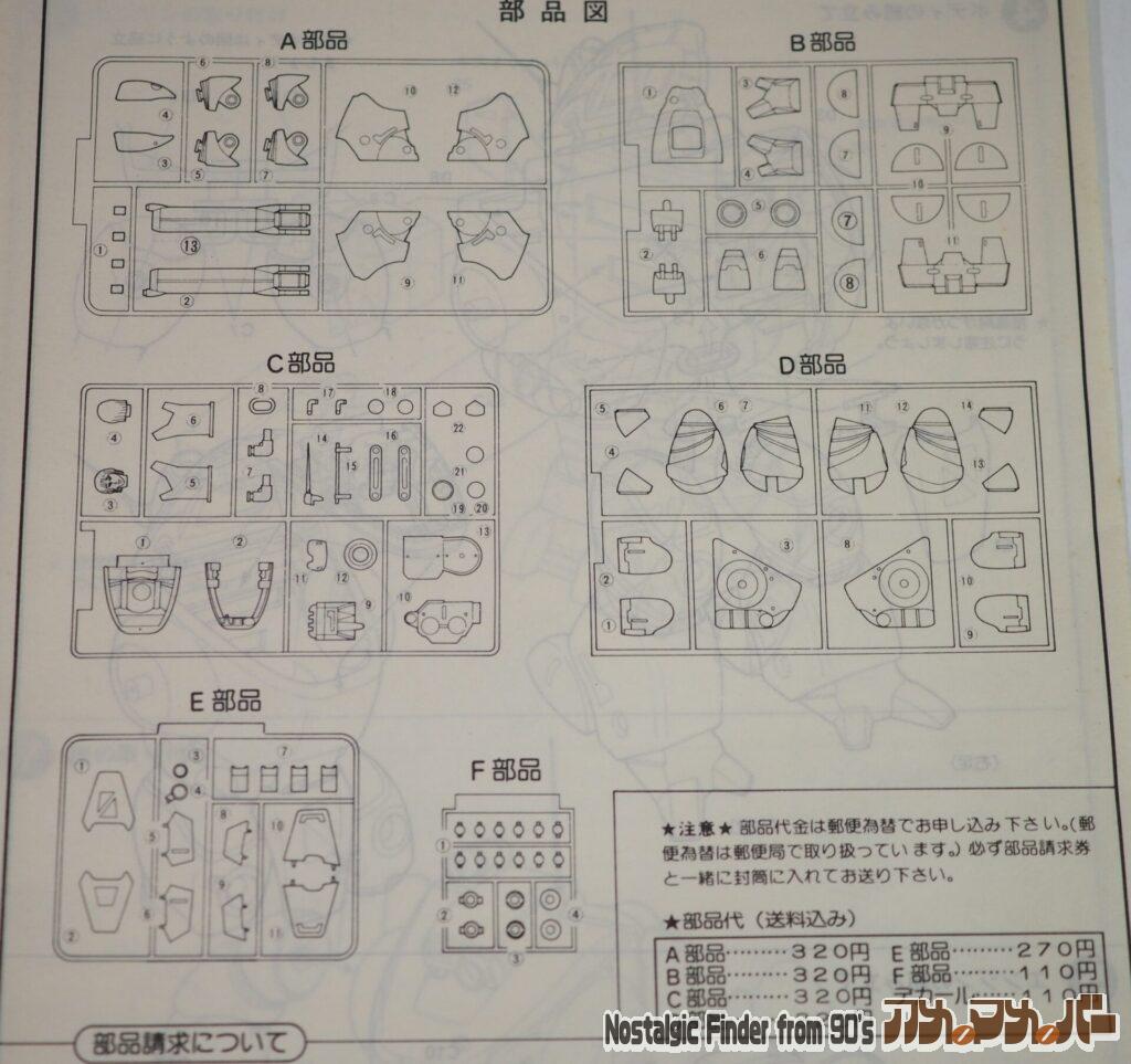 タカラ 1/16 パワードスーツ 部品図