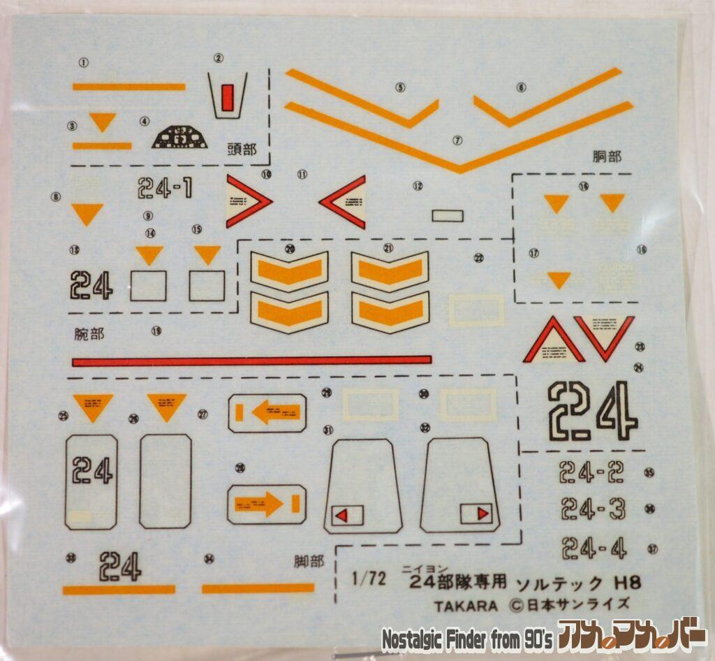 タカラ 1/72 ソルティック(24部隊)デカール