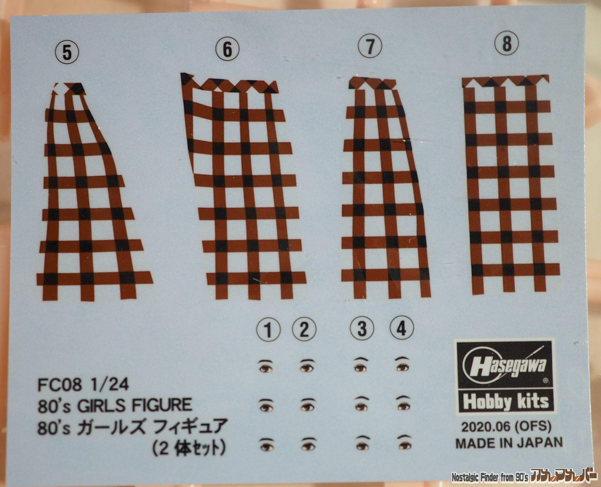 1/24 80's ガールズ フィギュア デカール