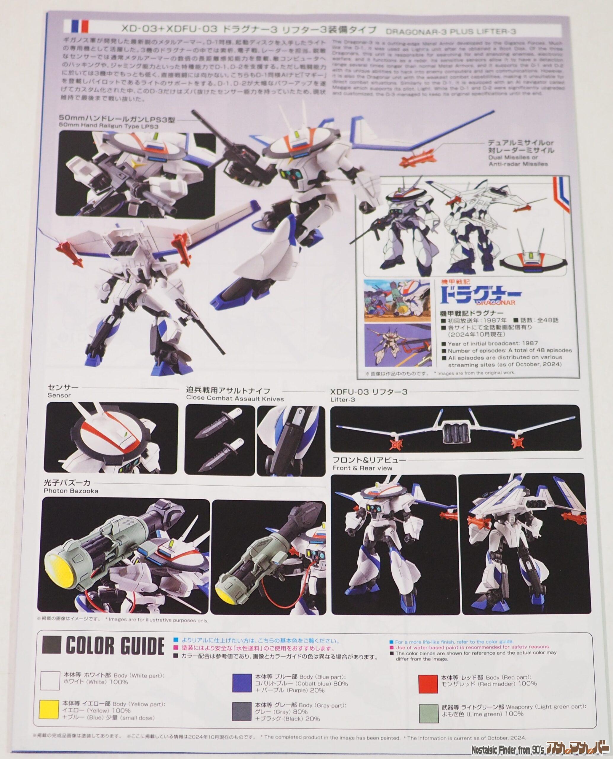 HG 1/144 ドラグナー3 説明書02