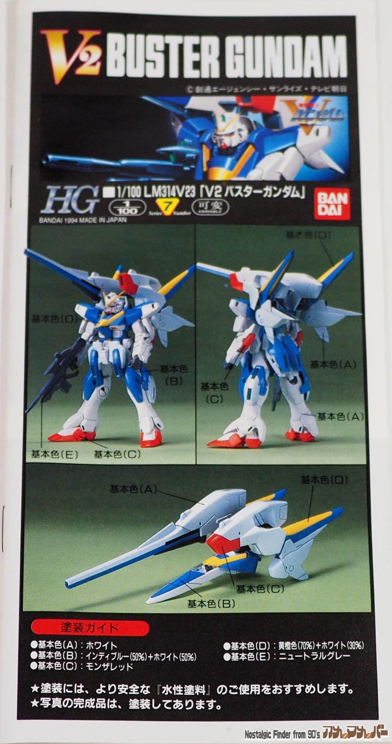 旧HG 1/100 V2バスターガンダム 説明書01