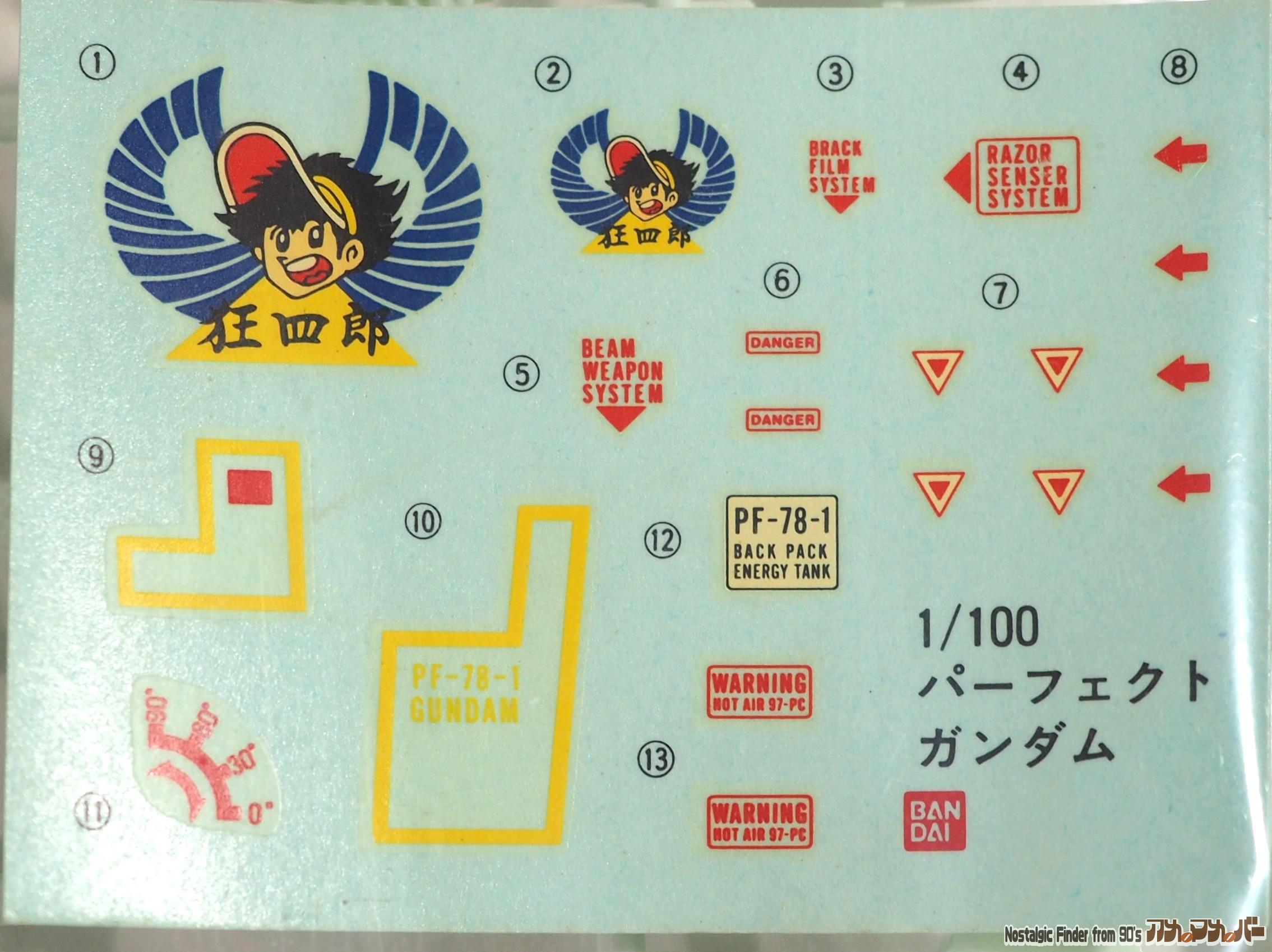 1/100 パーフェクトガンダム デカール