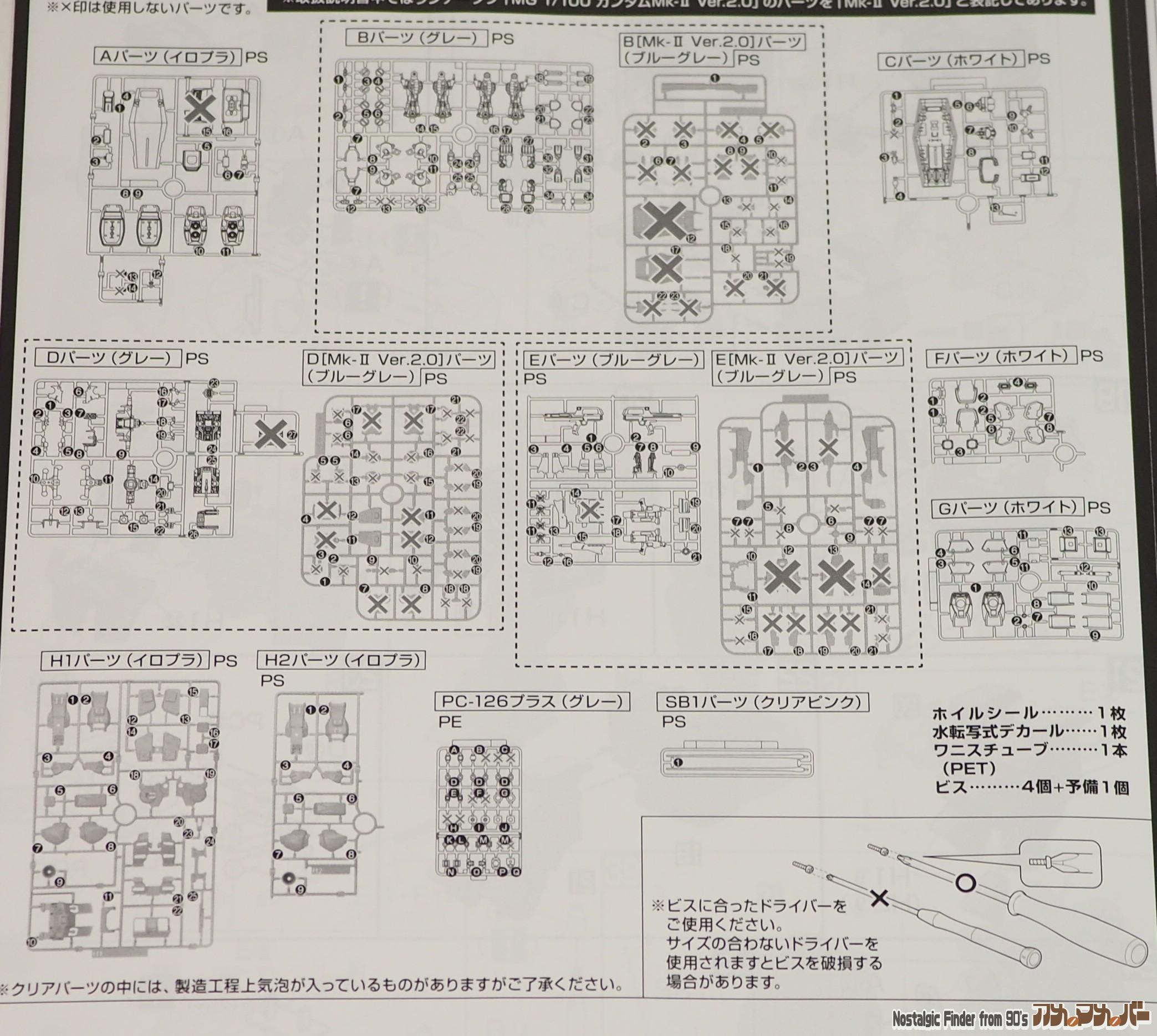 MG 1/100 パワード・ジム 部品図
