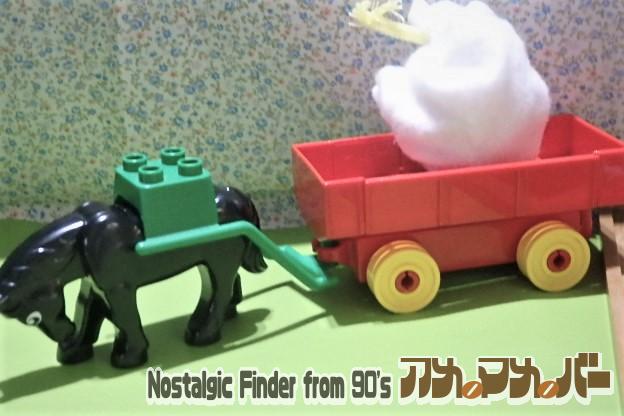 レゴデュプロ　馬　馬車　荷車　黒馬
